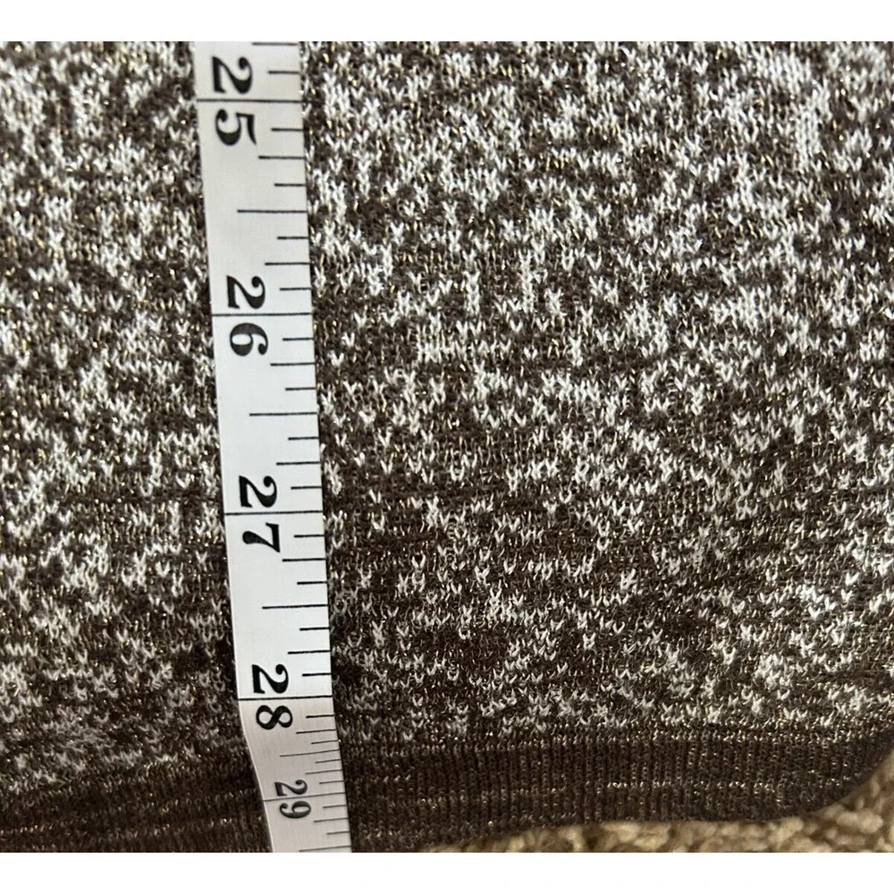 Chico's Easywear Metallic Speckled Ombre Shimmer V-Neck Sweater SZ 1 US Med - Picture 8 of 8